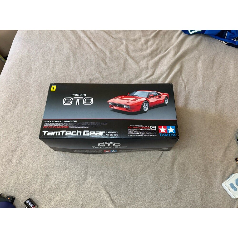 New Tamiya TamTech Gear Ferrari 288 GTO 1/12 RC Kit GT-01 Chassis Rare Unbuilt